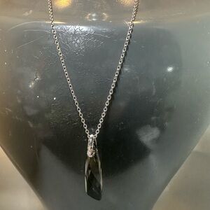 Swarovski Smoky Gray Crystal Necklace
